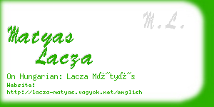 matyas lacza business card